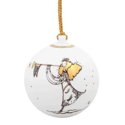 Picture Luxurious porcelain bauble with a playing angel motif - Vista Alegre
