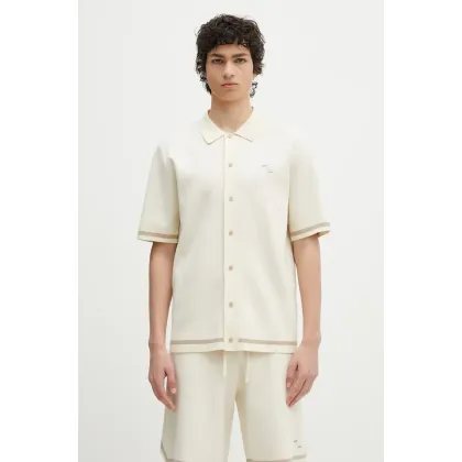 Zdjęcie Filling Pieces koszula Classic męska kolor beżowy relaxed z kołnierzykiem klasycznym 91222209936