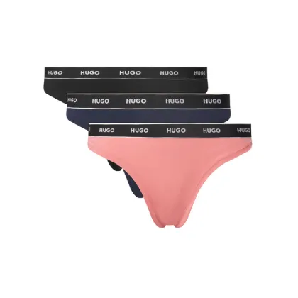 Zdjęcie HUGO Komplet 3 par stringów Triplet Thong Stripe 50545680 Kolorowy