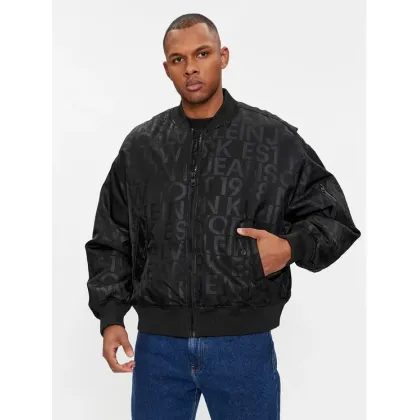 Zdjęcie Calvin Klein Jeans Kurtka bomber Logo Aop J30J324658 Czarny Oversize