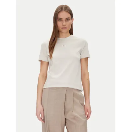Zdjęcie Calvin Klein Jeans T-Shirt J20J225243 Beżowy Regular Fit