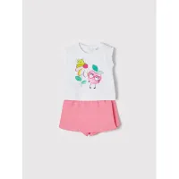 Zdjęcie Mayoral Komplet t-shirt i szorty sportowe 1241 Biały Regular Fit
