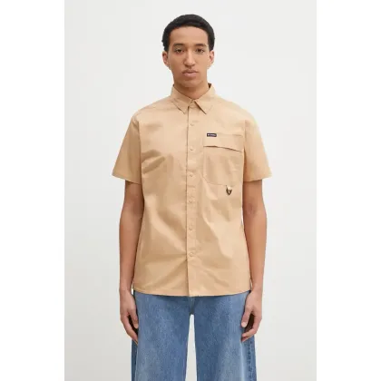 Zdjęcie Columbia koszula Landroamer Twill Shirt męska kolor brązowy regular z kołnierzykiem klasycznym 2120591