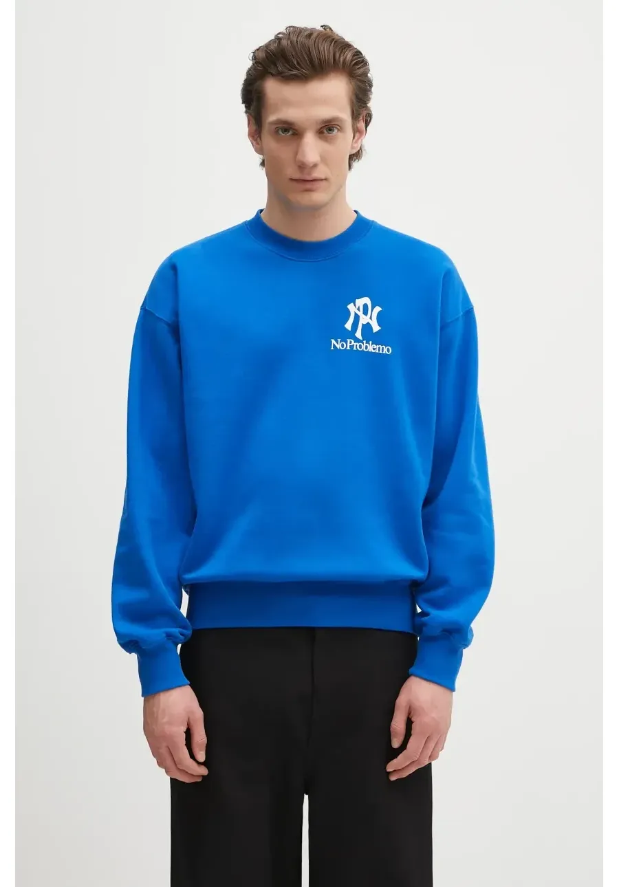obrazek 1 No Problemo bluza NYP Sweatshirt męska kolor niebieski z nadrukiem NP2000603