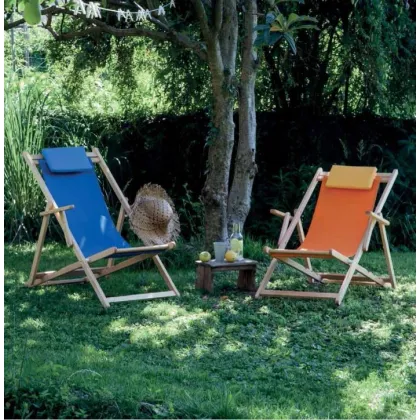 Zdjęcie Wygodny leżak Marea z litego drewna bukowe