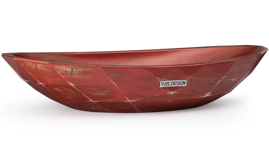 obrazek 1 Stylowa umywalka 60 cm DIAMOND BASIC – AGED METAL, metaliczny czerwony i miedziany, lakier półmatowy