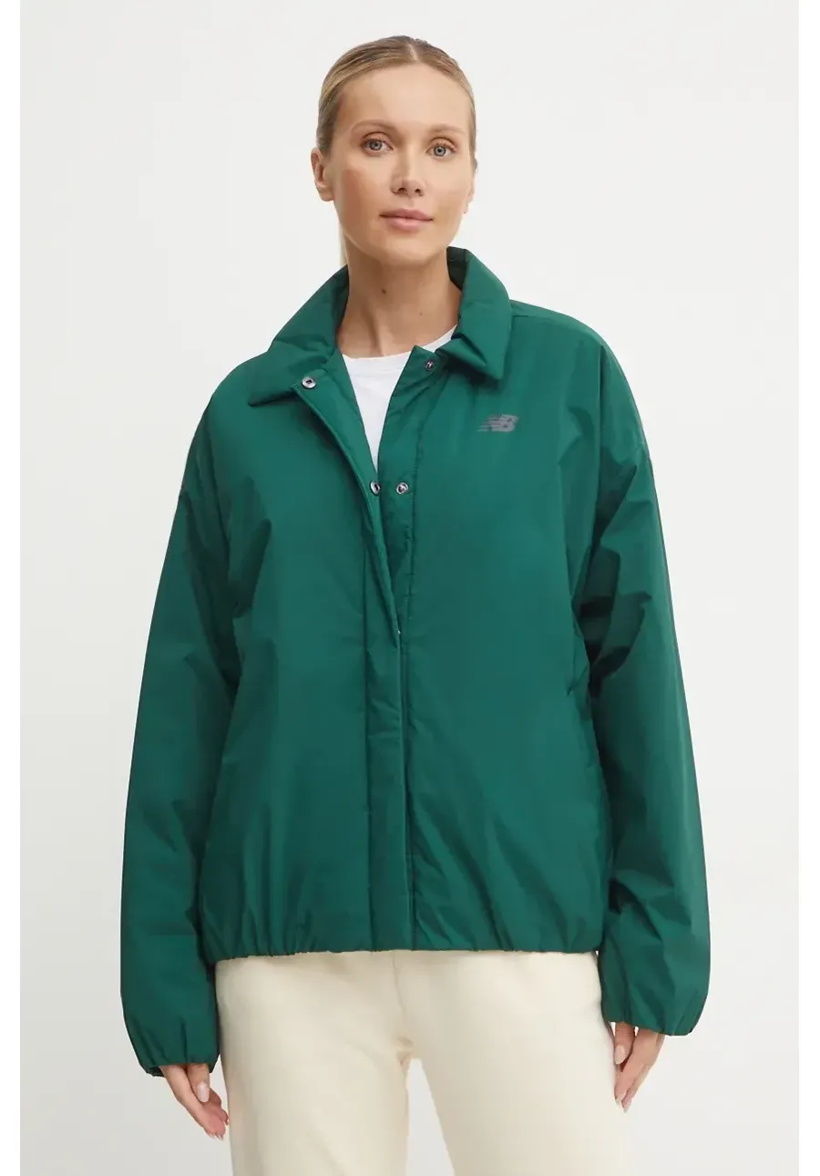 obrazek 1 New Balance kurtka damska kolor zielony przejściowa oversize WJ43506NWG
