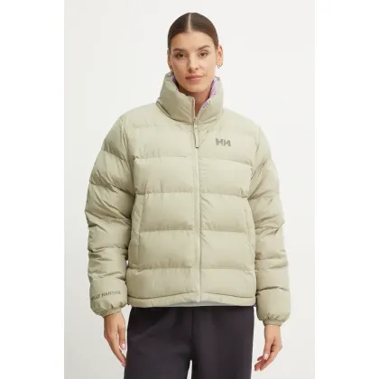 Zdjęcie Helly Hansen kurtka dwustronna damska kolor zielony zimowa oversize