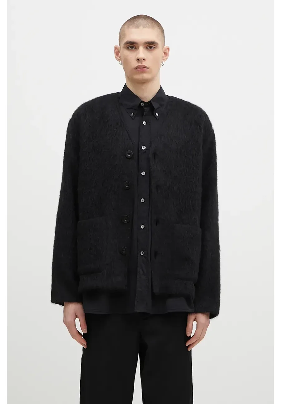 obrazek 1 Our Legacy kardigan z domieszką wełny Cardigan kolor czarny M4206CBM