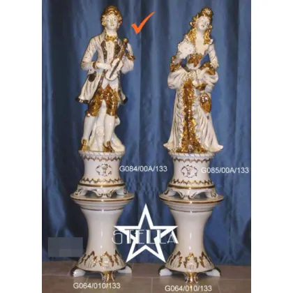 Zdjęcie Znakomita ceramiczna figura mężczyzny ze skrzypcami