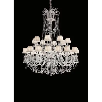 Zdjęcie Wspaniały żyrandol z dmuchanego szkła oraz kryształami