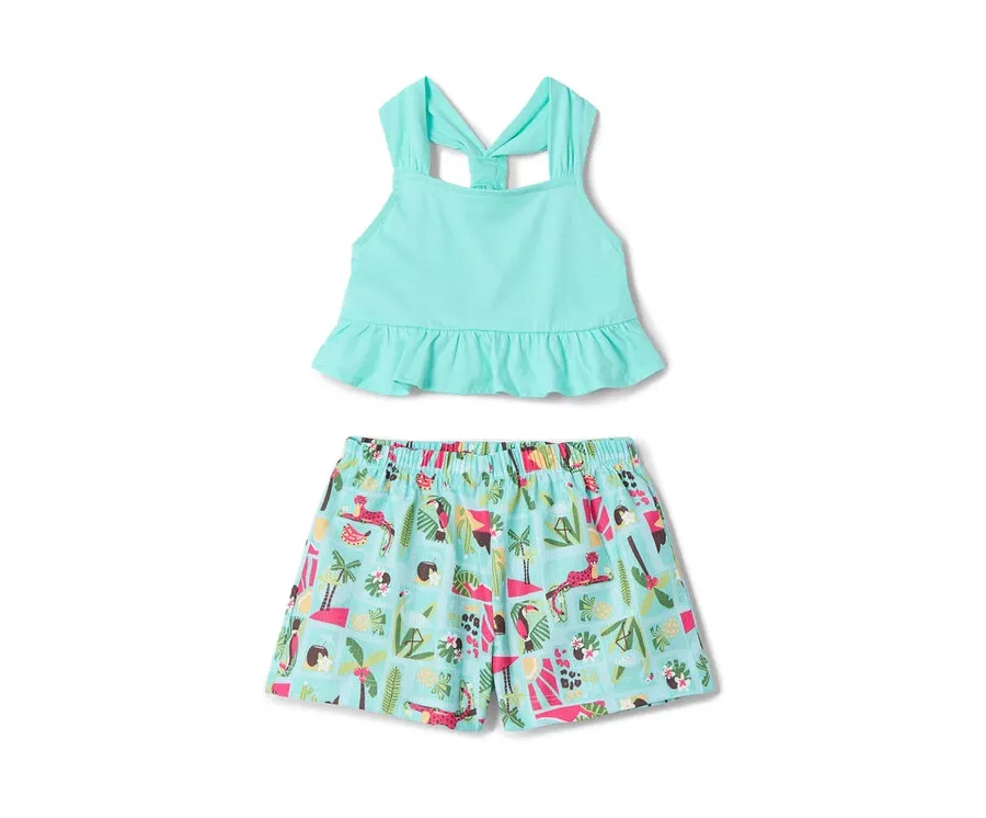 obrazek 1 Mayoral Komplet top i spodenki 3215 Zielony Regular Fit