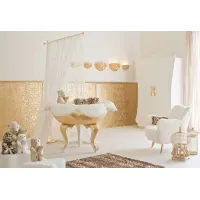 Zdjęcie Piękna złota kołyska dla niemowląt - Halley