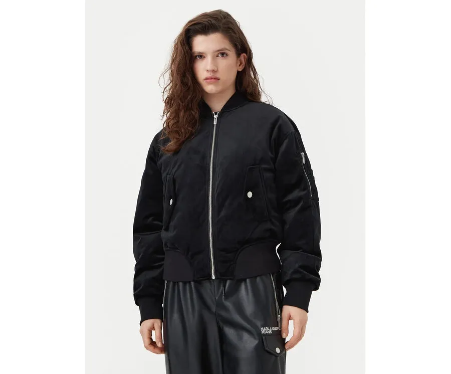 obrazek 1 Karl Lagerfeld Jeans Kurtka bomber A1W15010 Czarny Regular Fit
