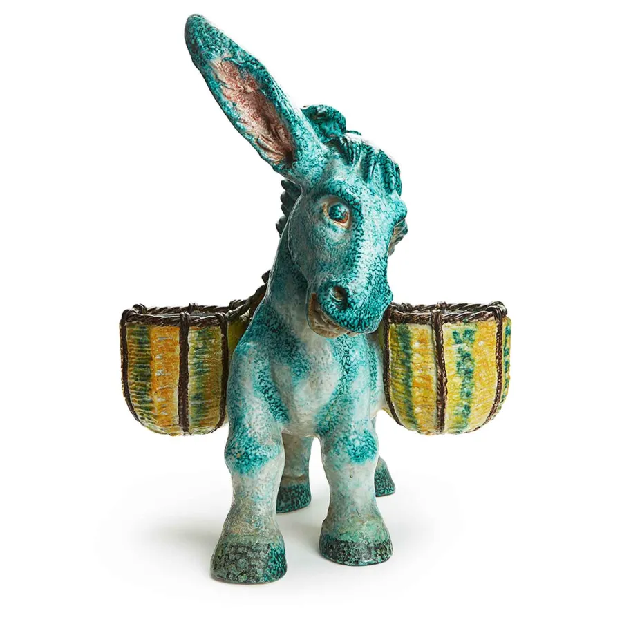 obrazek 1 Duży ceramiczny osioł z koszyczkami na jajka