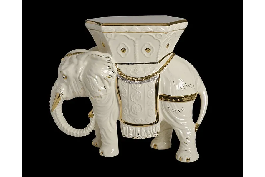 obrazek 1 Gustowna figura ceramicznego słonia