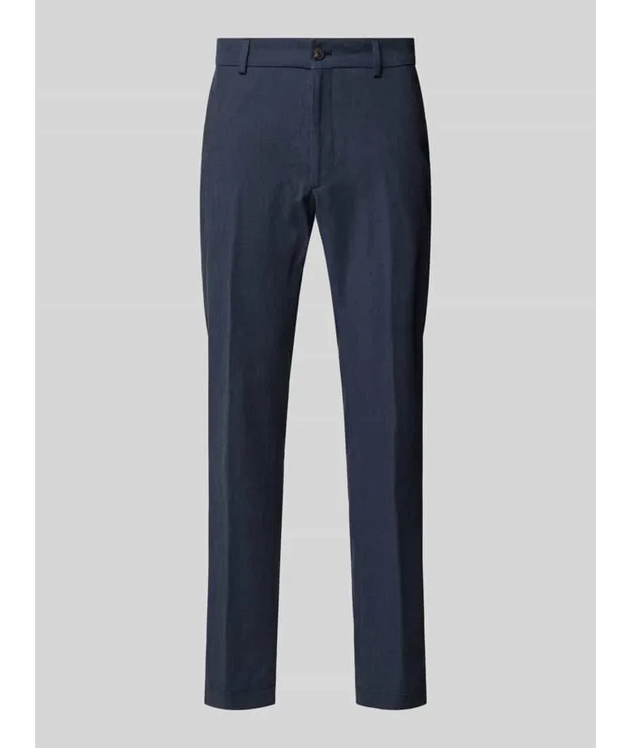 obrazek 1 Spodnie do garnituru o kroju slim fit z fakturowanym wzorem model ‘Hank’