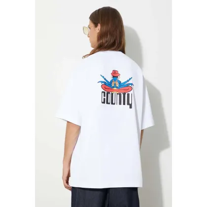 Zdjęcie Marcelo Burlon t-shirt bawełniany Disco God kolor biały z nadrukiem
