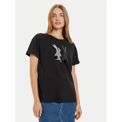 Zdjęcie Liu Jo T-Shirt WF4411 J5904 Czarny Regular Fit