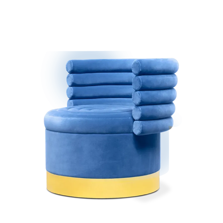 obrazek 3 Nesbitt armchair - niebieski fotel