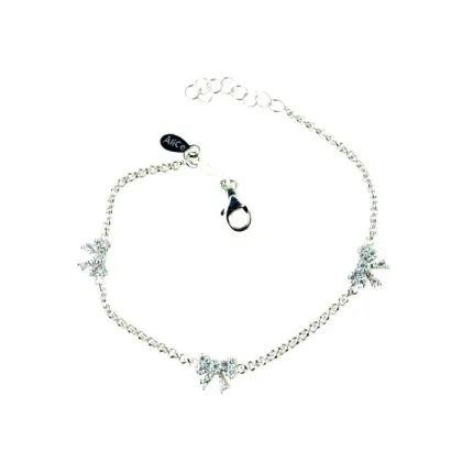 Zdjęcie Stylowa dziewczęca bransoletka z kokardkami