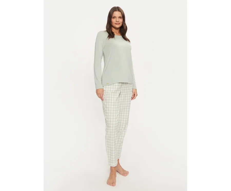 obrazek 1 Selmark Piżama P9173 Zielony Relaxed Fit