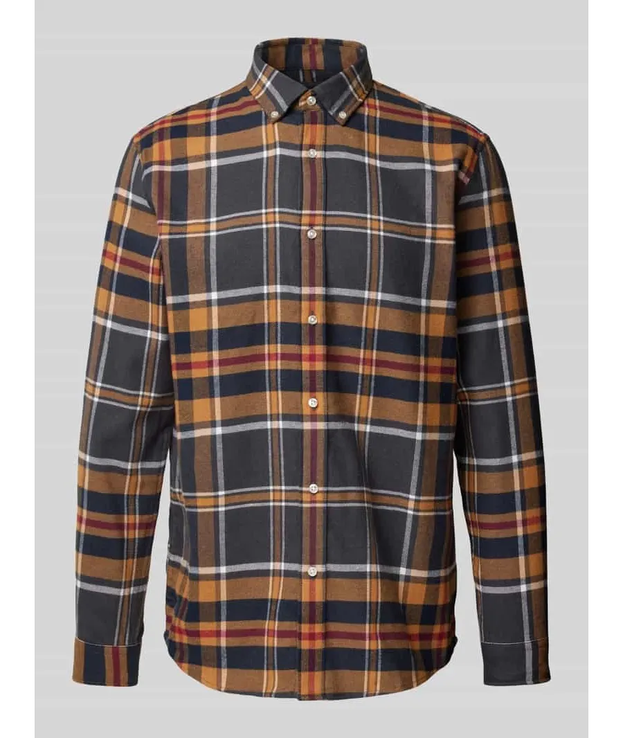 obrazek 1 Koszula casualowa o kroju tailored fit z kołnierzykiem typu button down model ‘LIAN’