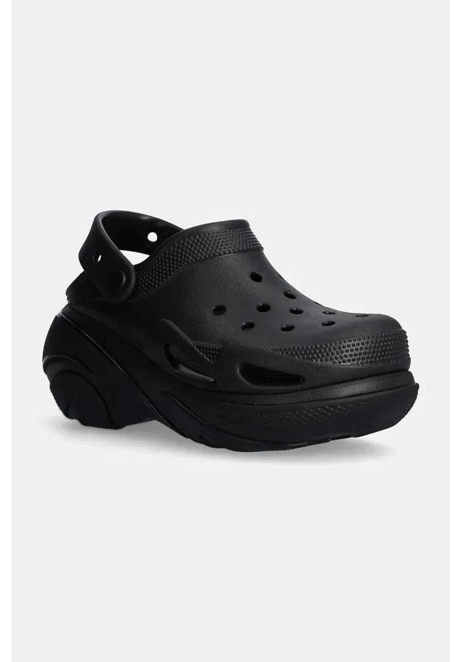 obrazek 1 Crocs klapki Bubble Crush Clog damskie kolor czarny na platformie 210061