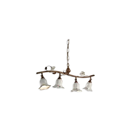 Zdjęcie Wyjątkowa klasyczna włoska lampa wisząca z trzema światłami