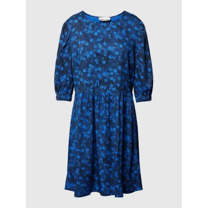 Zdjęcie Sukienka mini z wiskozy ze wzorem na całej powierzchni model ‘ROSE’