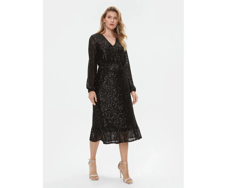 obrazek 1 TWINSET Sukienka koktajlowa 232TT2280 Czarny Regular Fit