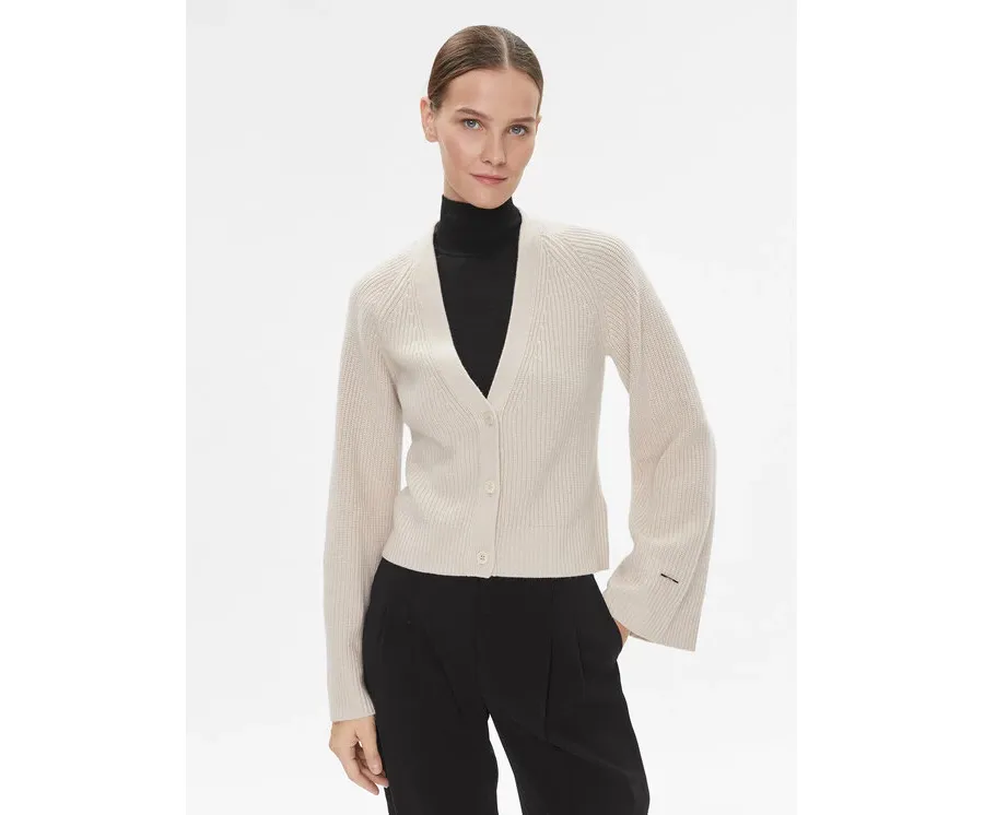 obrazek 1 Calvin Klein Kardigan K20K206275 Beżowy Regular Fit