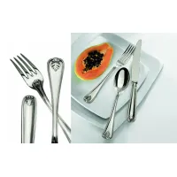 Picture Foglia silver cutlery collection - set for 6 people - Schiavon dinnerware