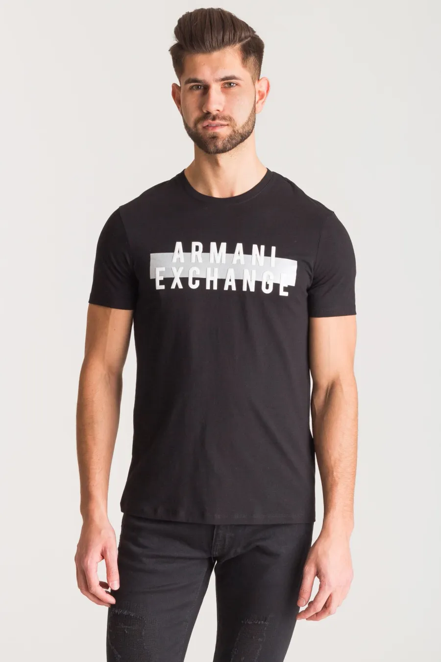 obrazek 1 Czarny t-shirt Armani Exchange z nadrukiem