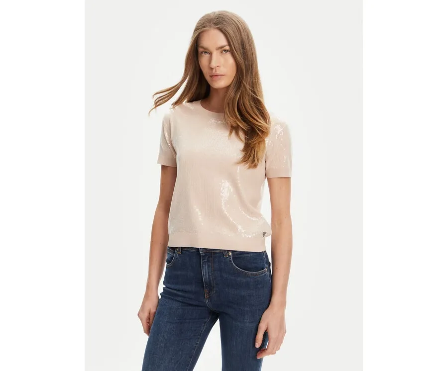 obrazek 1 Guess Sweter W5YR21 Z3E70 Beżowy Regular Fit