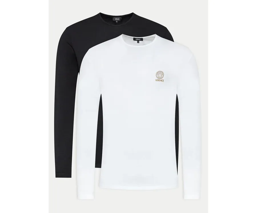 obrazek 1 Versace Komplet 2 longsleeve AU10197 Kolorowy Slim Fit