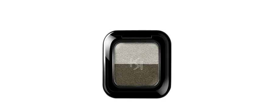 obrazek 1 KIKO Milano Bright Duo Eyeshadow Cień do powiek 1.8 g 16 Warm Silver / Jungle Green