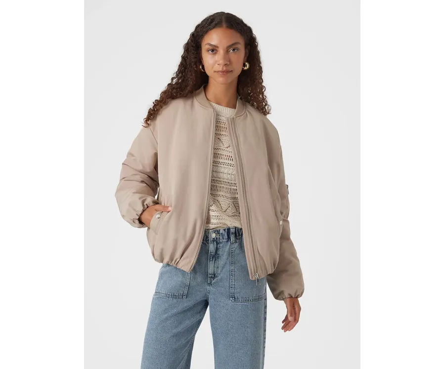 obrazek 1 Vero Moda Kurtka bomber Barcelona 10300839 Beżowy Regular Fit