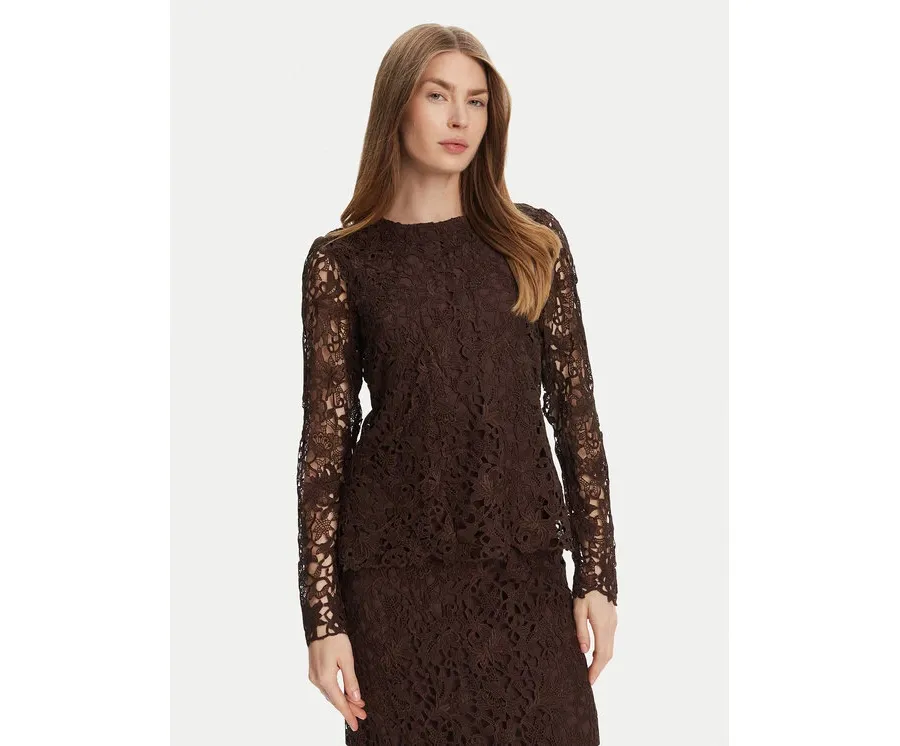 obrazek 1 Bruuns Bazaar Bluzka Sago Wini BBW4516 Czarny Slim Fit