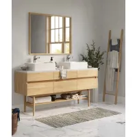 Zdjęcie Piękny stylowy włoski komplet łazienkowy w stylu skandynawskim