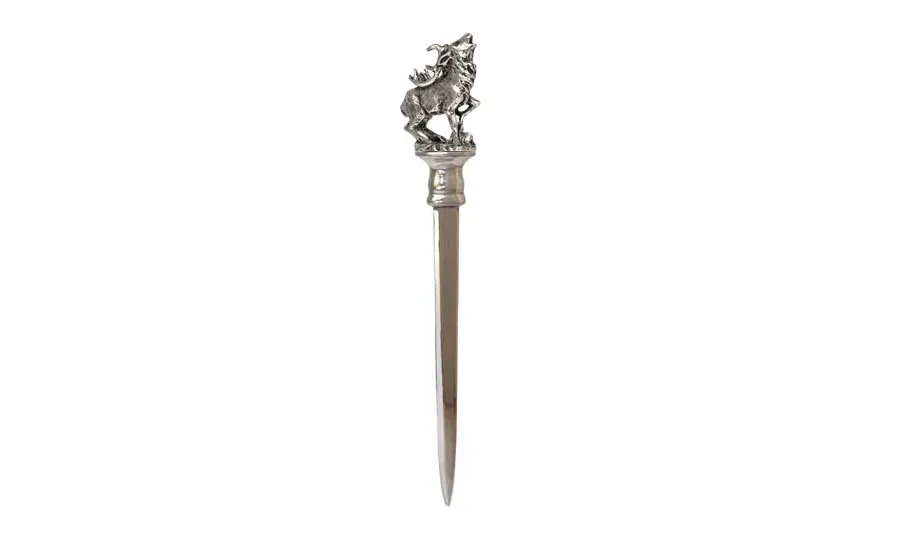 picture 3 Stylish letter opener made of pewter - deer