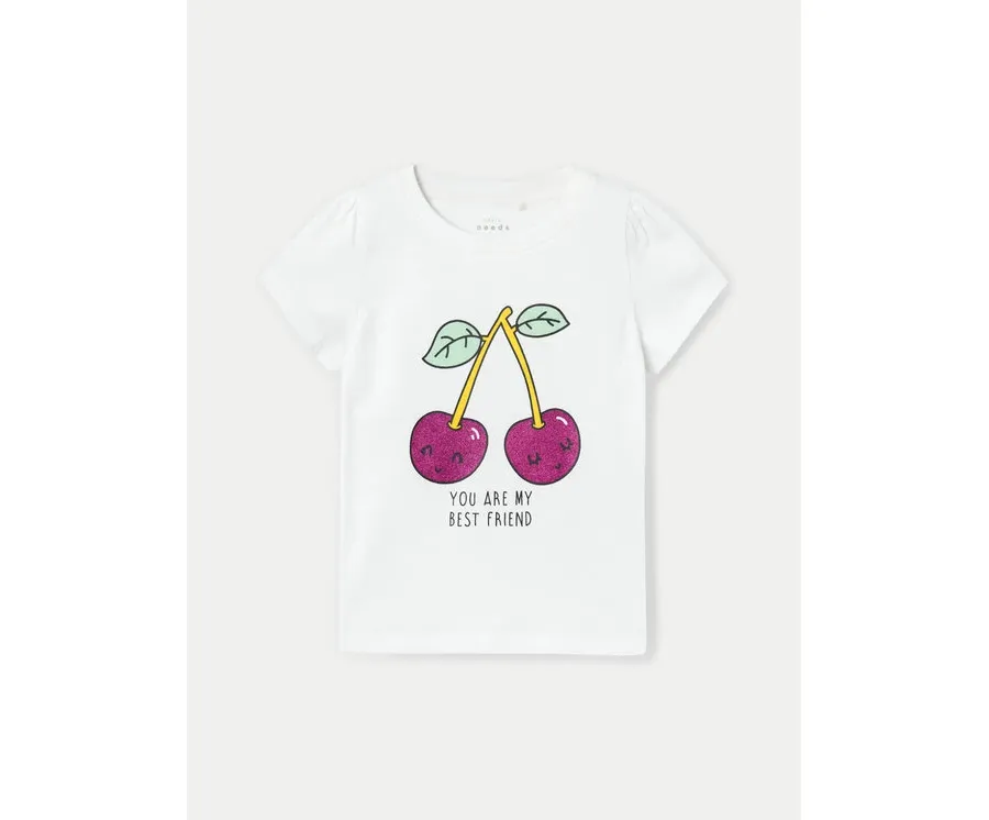 obrazek 1 NAME IT T-Shirt Vibeke 13228146 Biały Regular Fit