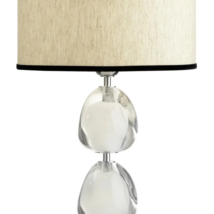 obrazek 4 Lampa stołowa dmuchanymi elementami kryształowymi H.80xL.30xP.30 cm