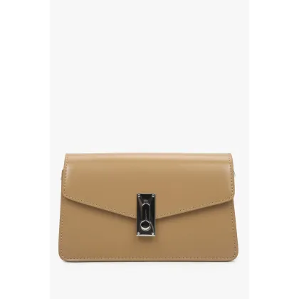 Zdjęcie Estro: Jasnobrązowa torebka damska na ramię ze skóry