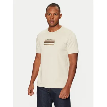 Zdjęcie Calvin Klein T-Shirt K10K113803 Beżowy Regular Fit