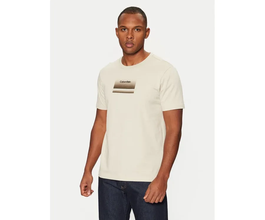obrazek 1 Calvin Klein T-Shirt K10K113803 Beżowy Regular Fit