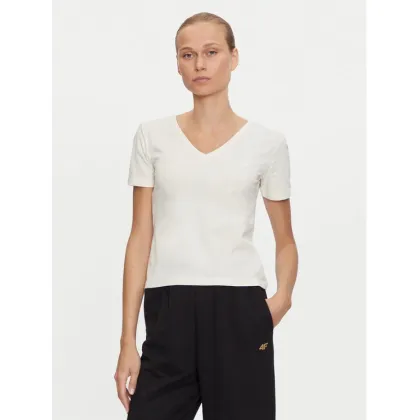 Zdjęcie 4F T-Shirt 4FWAW24TTSHF1649 Écru Slim Fit
