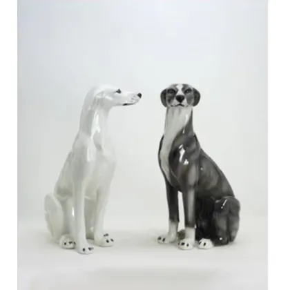 Zdjęcie Duży ceramiczny pies do salonu