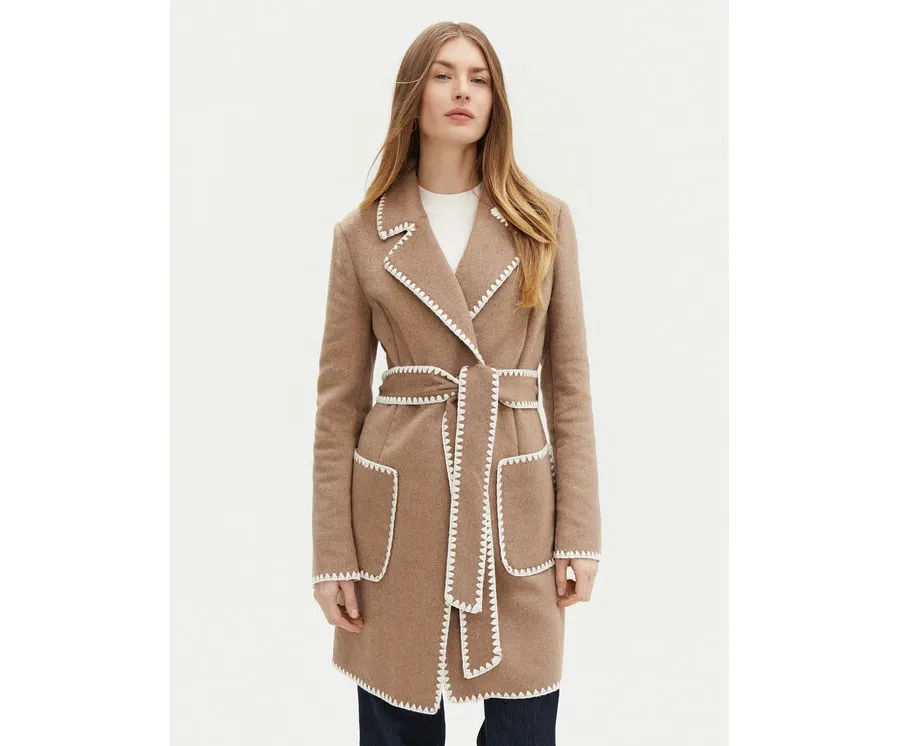 obrazek 1 Guess Płaszcz przejściowy W5RL19 WGVR2 Beżowy Regular Fit