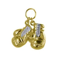 Picture A boxing glove-shaped pendant made of yellow gold